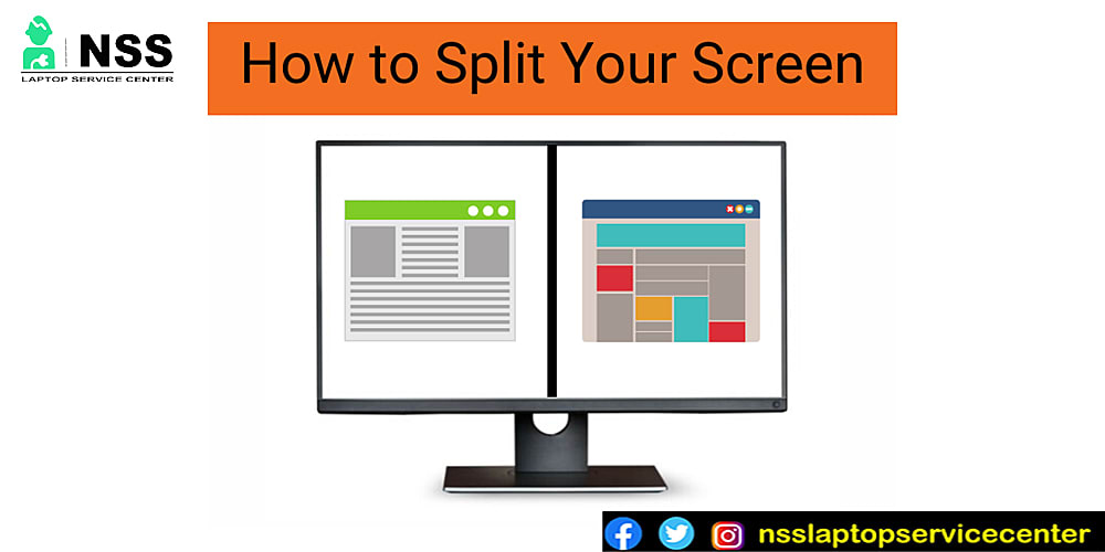 how to split a laptop screen with a monitor